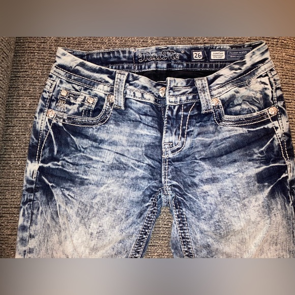 Miss Me Blue Straight Leg Jeans - Picture 2 of 3